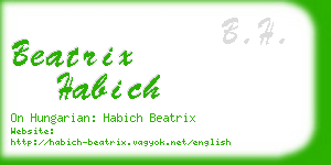 beatrix habich business card